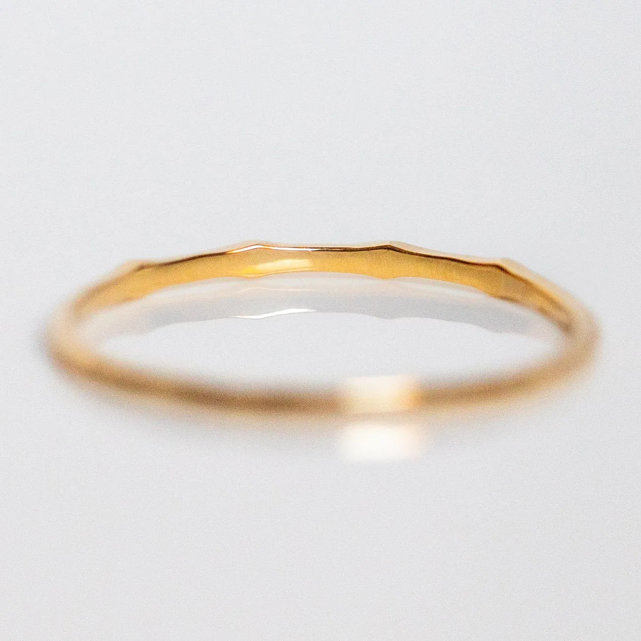 Solid Gold Textured Diamond Band