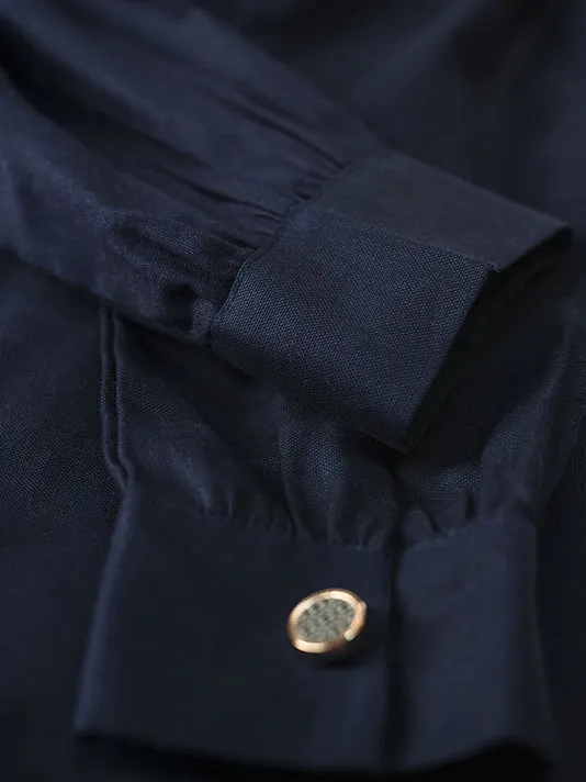 Solid Navy Blue Kurta