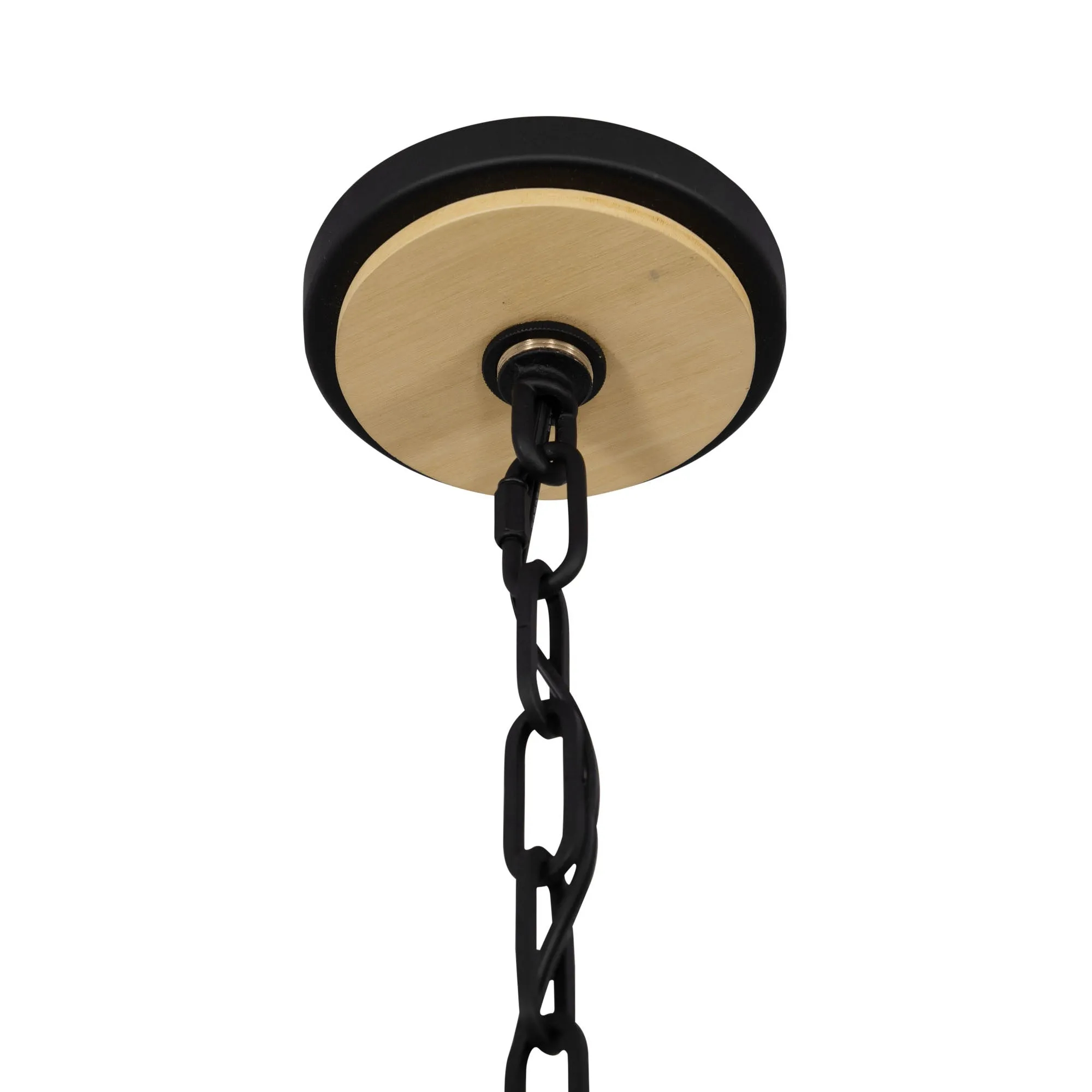 Suratto 387P08MBH 8-Light Pendant Light - Matte Black/Honey Blonde