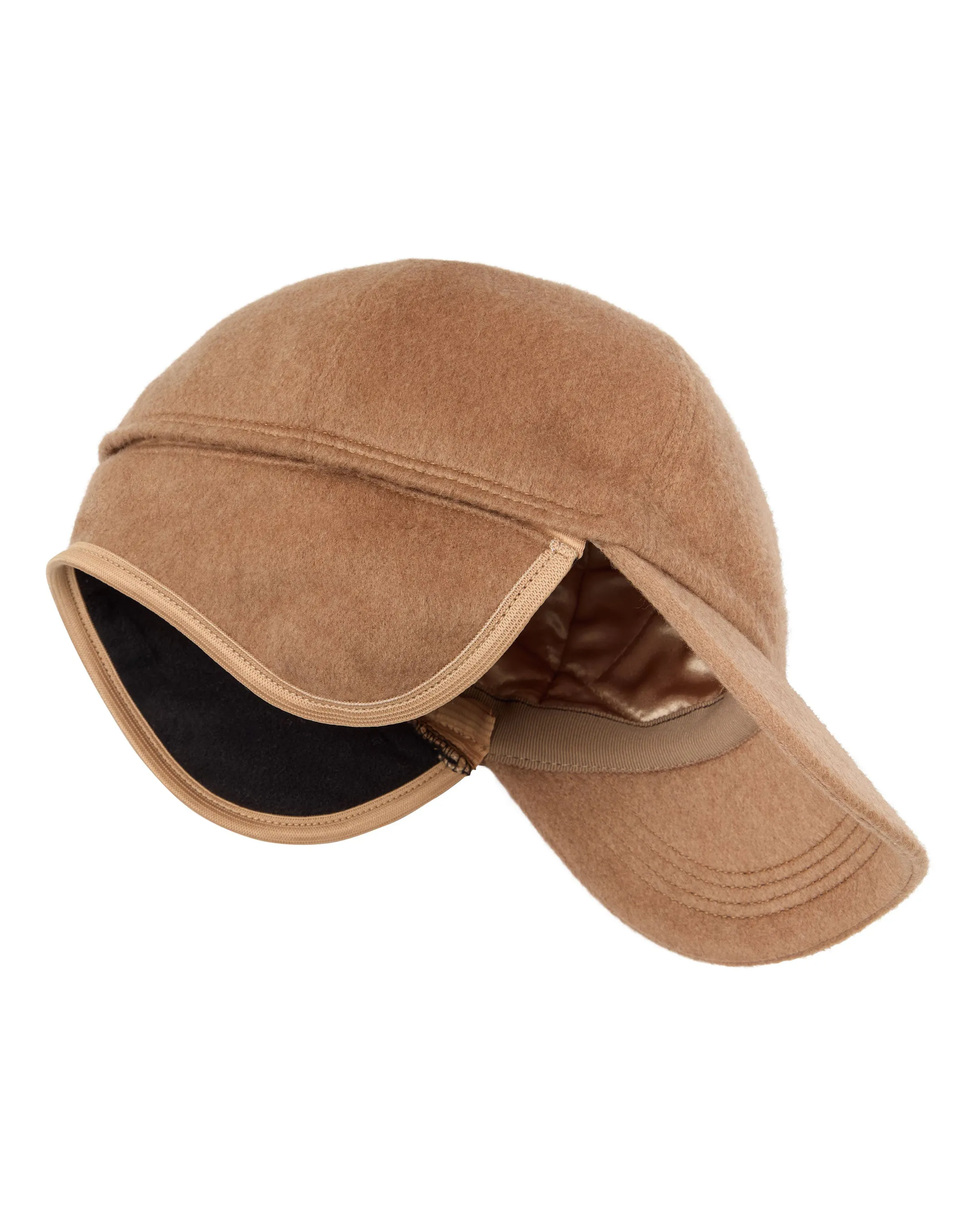 Unisex Cashmere Cap Camel Brown