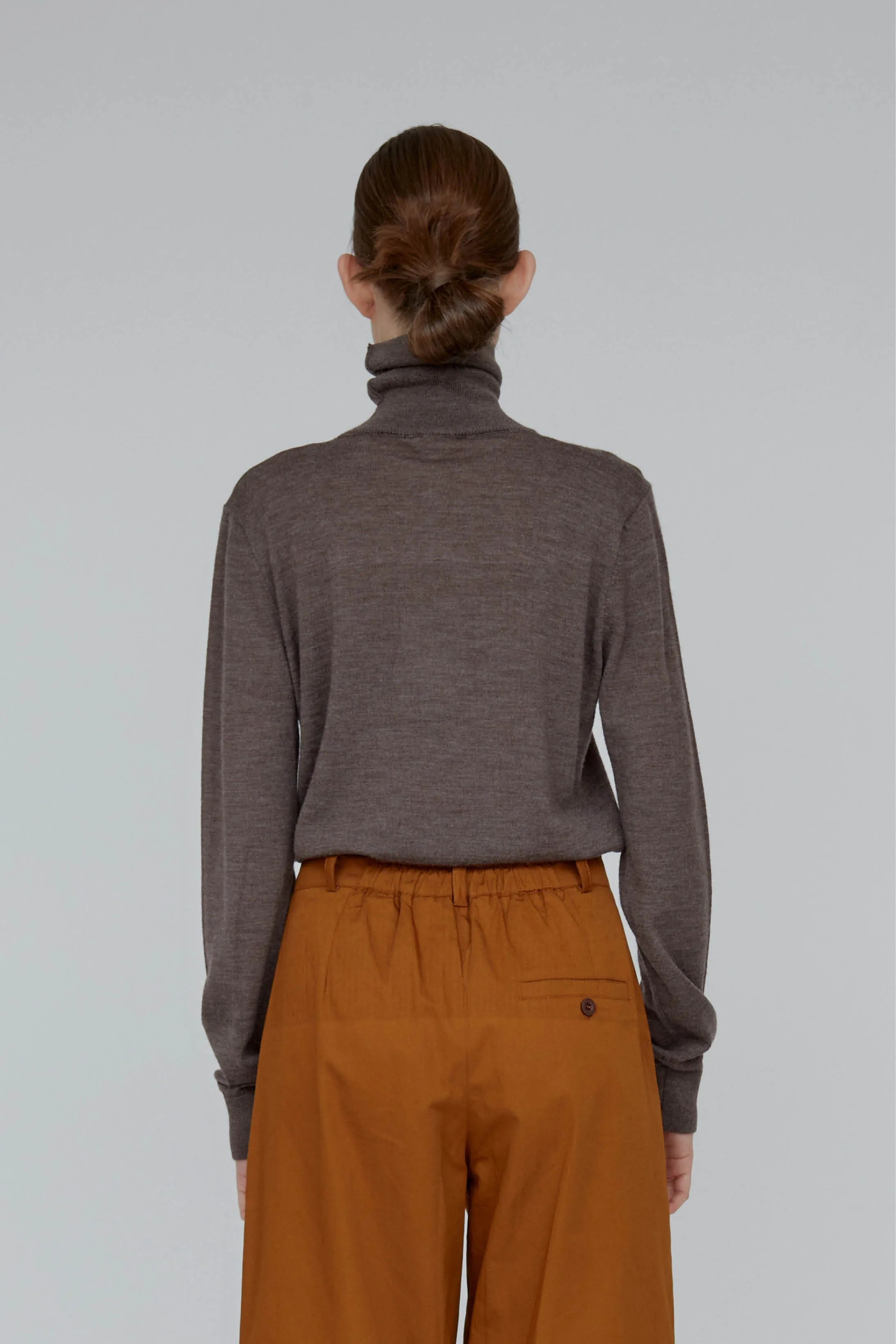 Vera Roll Neck - Brown Mel.