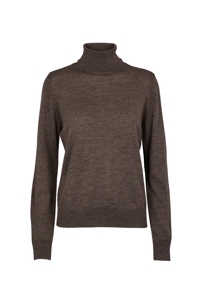 Vera Roll Neck - Brown Mel.