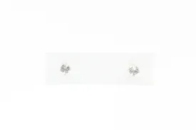 White Gold White Topaz Earrings